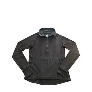 Adidas ClimaLite 1/4 Zip Pullover Jacket Black Womens Size M Excellent